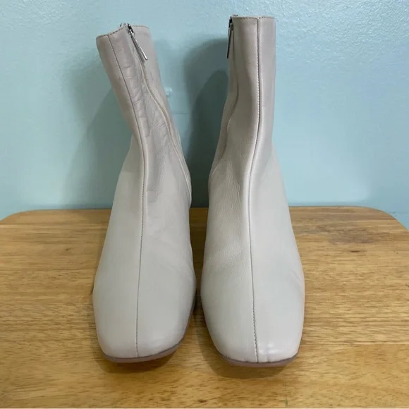 Aquatalia Selini Leather Women’s Boots Booties Cream Ivory Size 10.5 NWOT - Picture 4 of 11